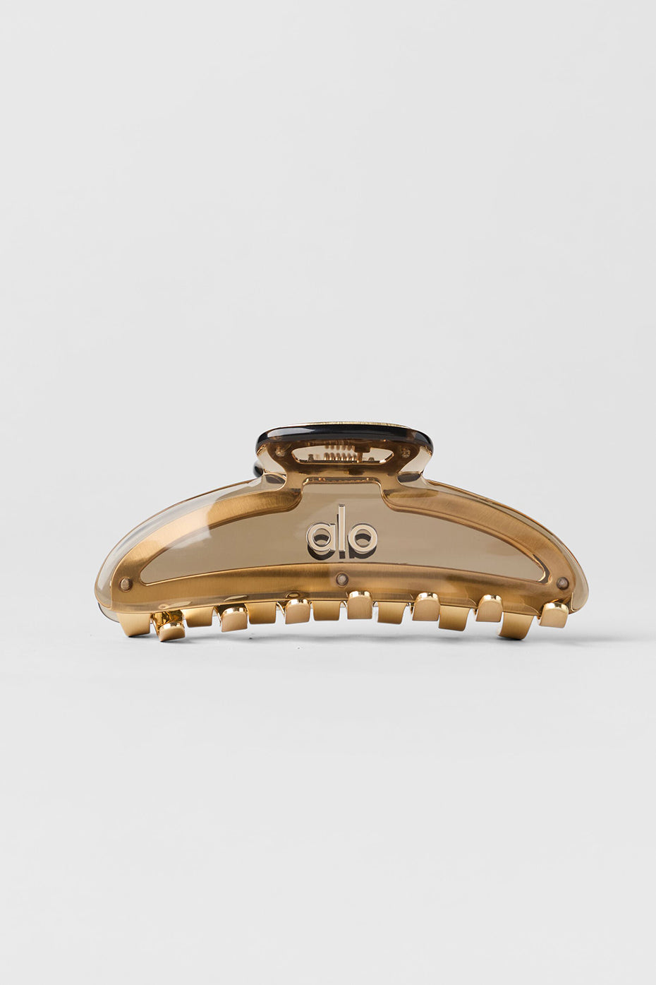 alo Acrylic Illusion Claw Clip - Gravel/Brushed Gold