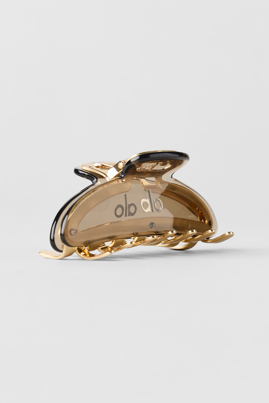 alo Acrylic Illusion Claw Clip - Gravel/Brushed Gold