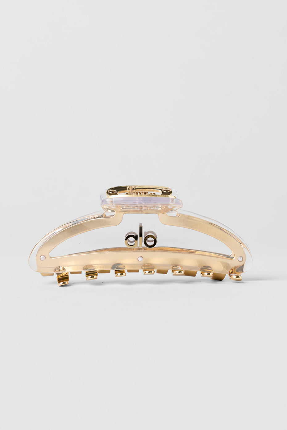 alo Acrylic Illusion Claw Clip - Clear/Brushed Gold