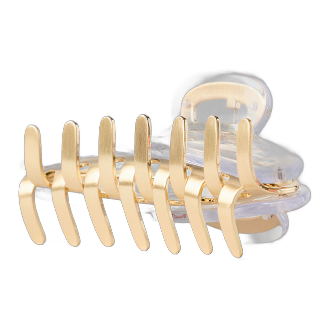alo Acrylic Illusion Claw Clip - Clear/Brushed Gold