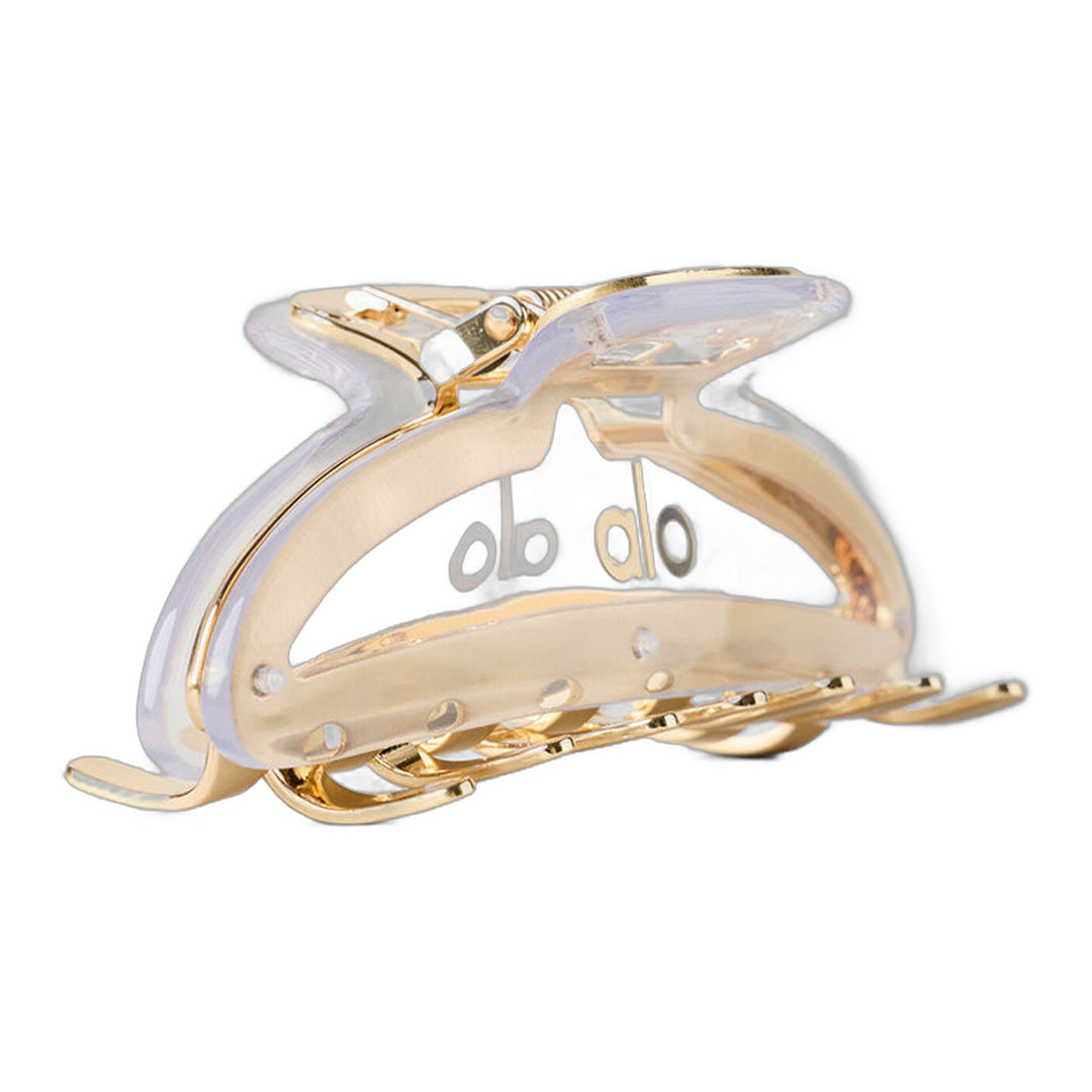 alo Acrylic Illusion Claw Clip - Clear/Brushed Gold