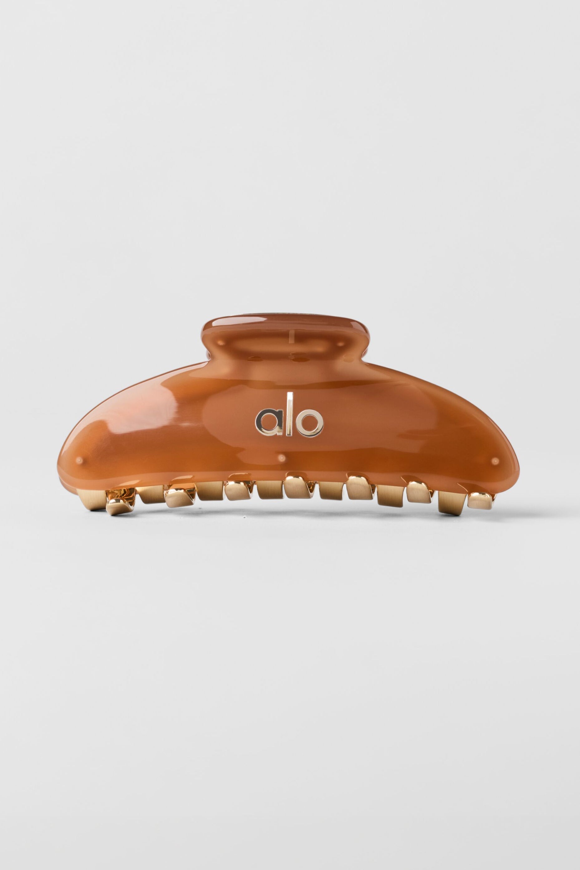 alo Acrylic Illusion Claw Clip - Sun Kissed Brown/Brushed Gold