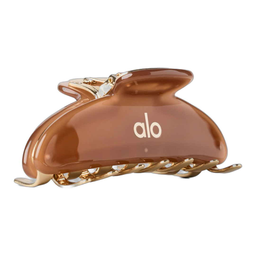 alo Acrylic Illusion Claw Clip - Sun Kissed Brown/Brushed Gold