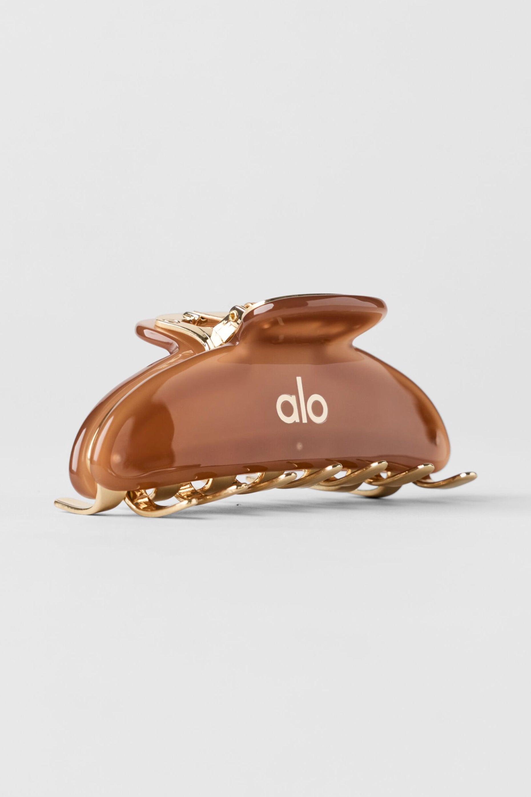 alo Acrylic Illusion Claw Clip - Sun Kissed Brown/Brushed Gold
