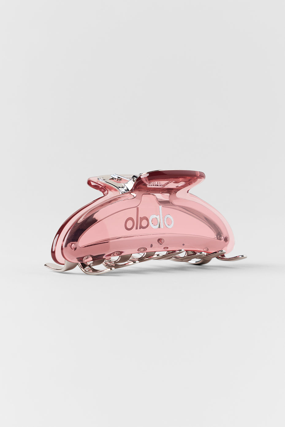 alo Acrylic Illusion Claw Clip - Vintage Pink/Chrome