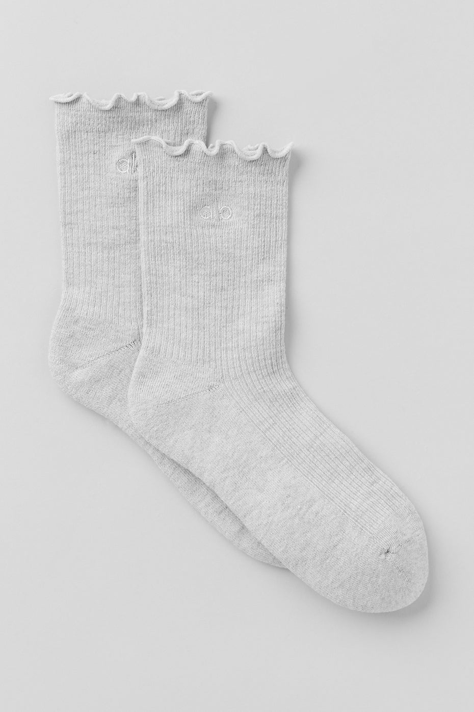 alo Women's Lettuce Edge Sock - Athletic Heather Grey
