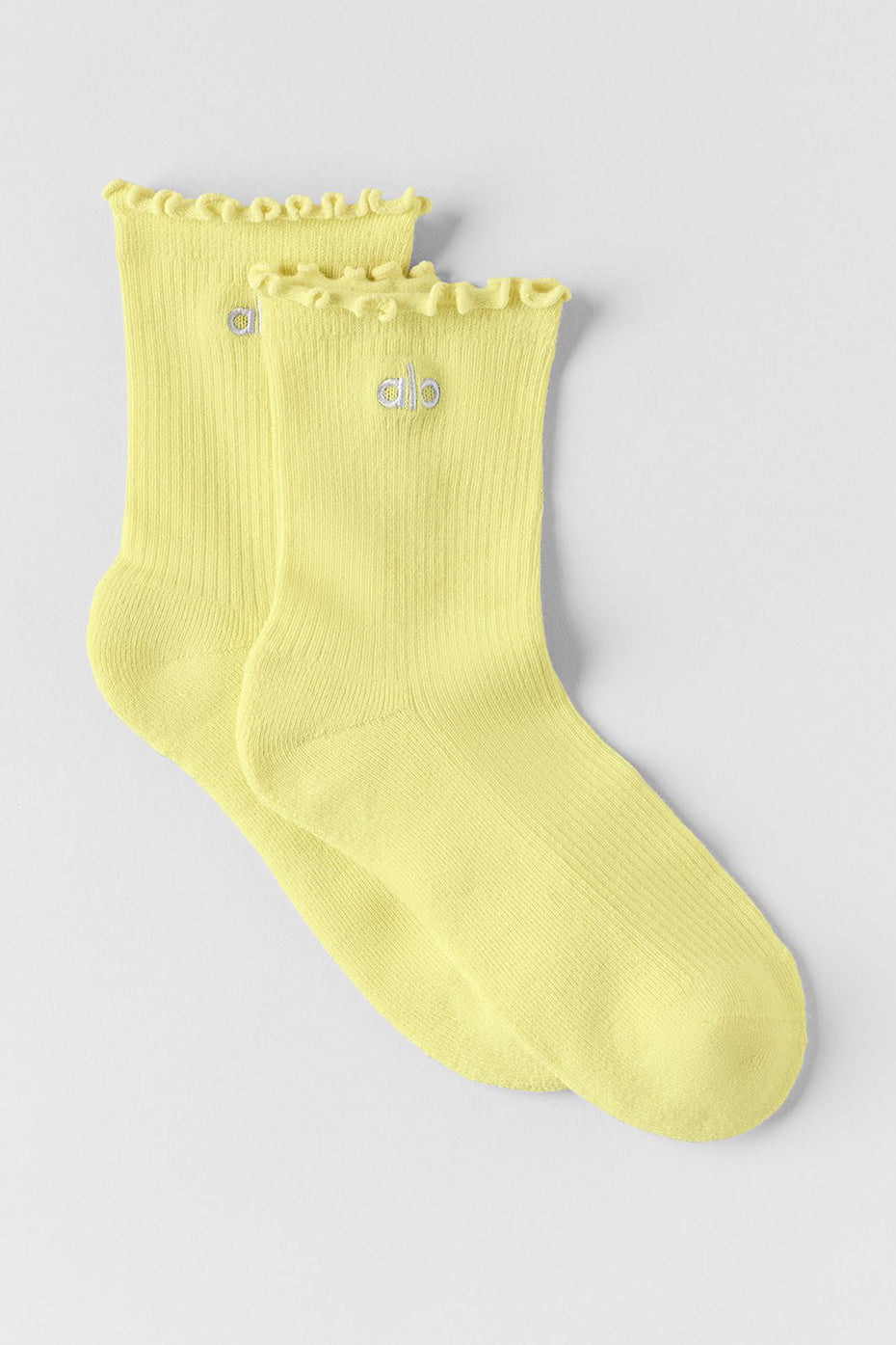 alo Women's Lettuce Edge Sock - Sunshine
