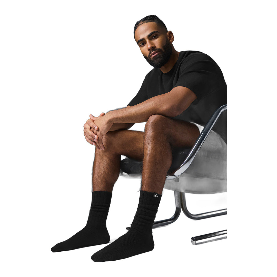 alo Unisex Scrunch Sock - Black