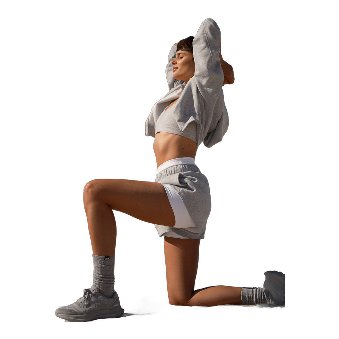 alo Unisex Scrunch Sock - Athletic Heather Grey
