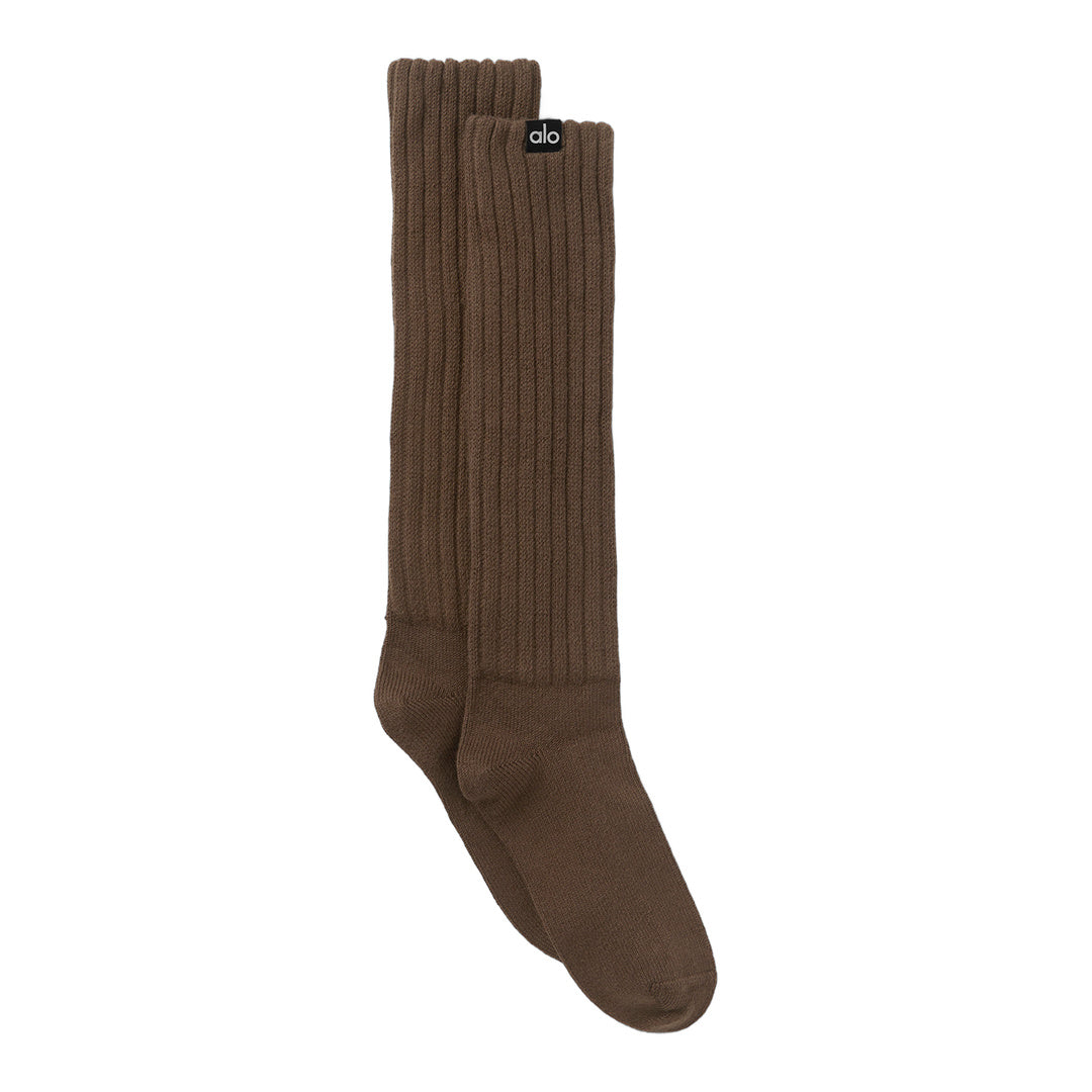 alo Unisex Scrunch Sock - Espresso