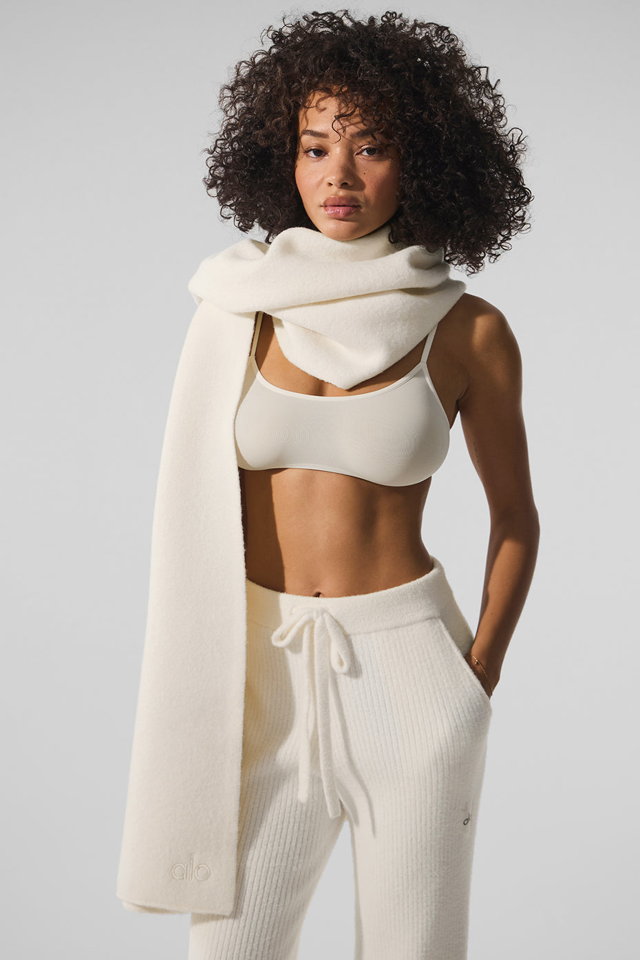 alo Merino Wool Oversized Scarf - Ivory