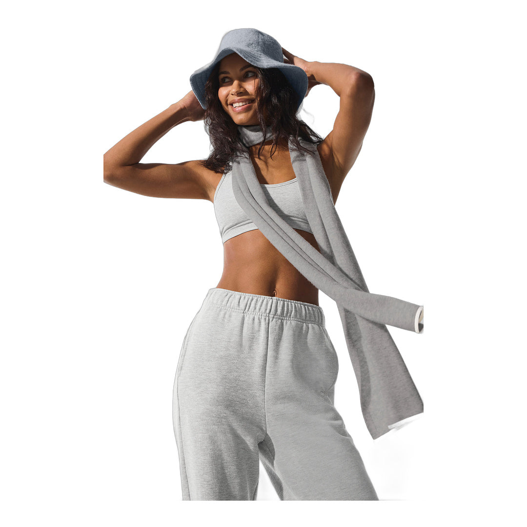 alo Cashmere Light Frosted Scarf - Light Heather Grey/Ivory