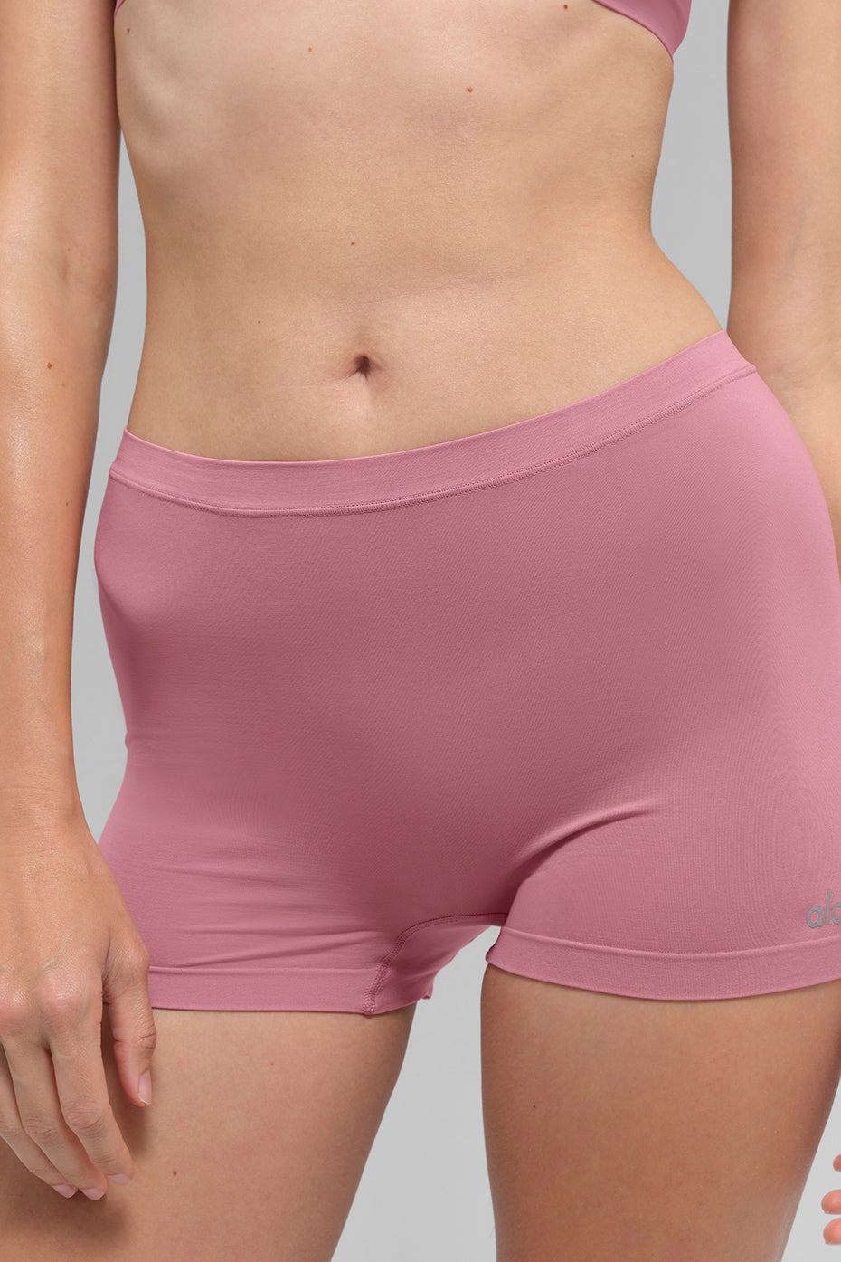 alo Sheer Glow Boyshort - Pink Wild Rose