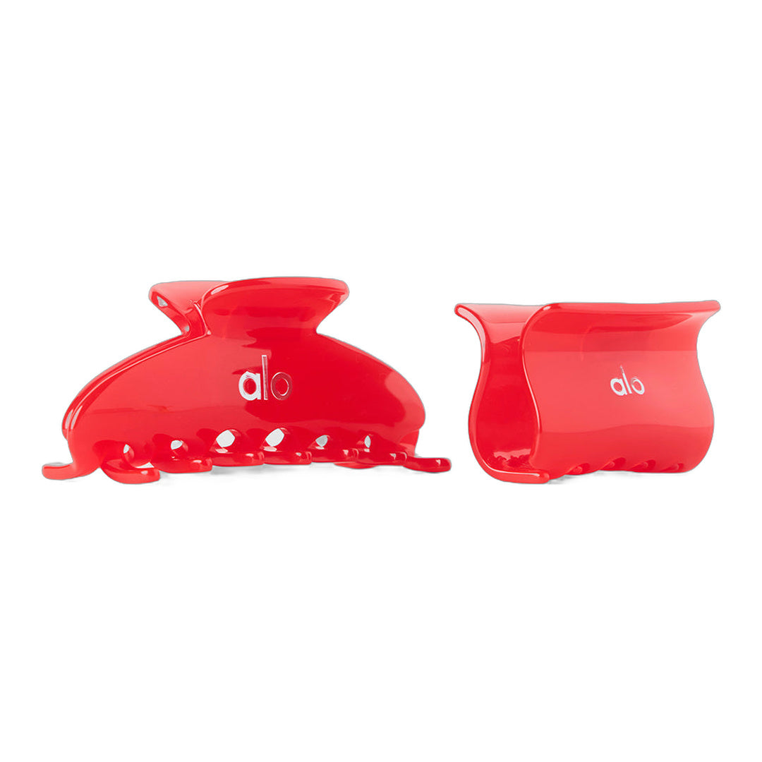 alo Effortless Claw Clip (2-Pack) - Bright Red