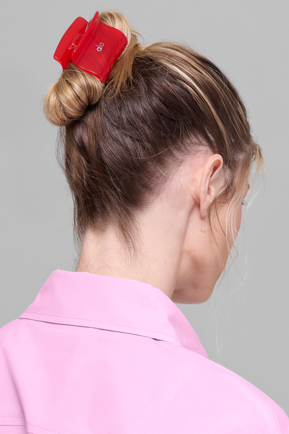 alo Effortless Claw Clip (2-Pack) - Candy Heart Pink/Bright Red