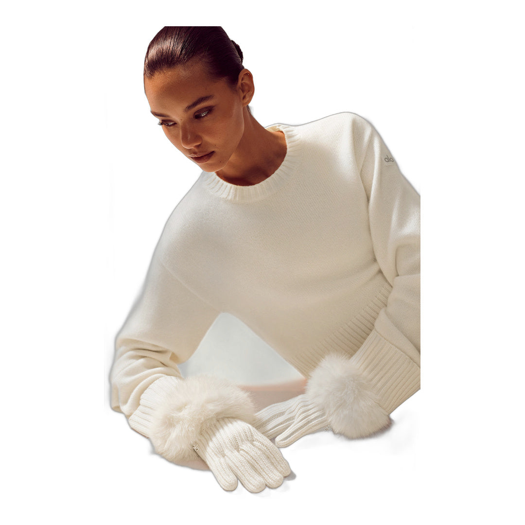 alo Courchevel Cashmere Gloves - Ivory