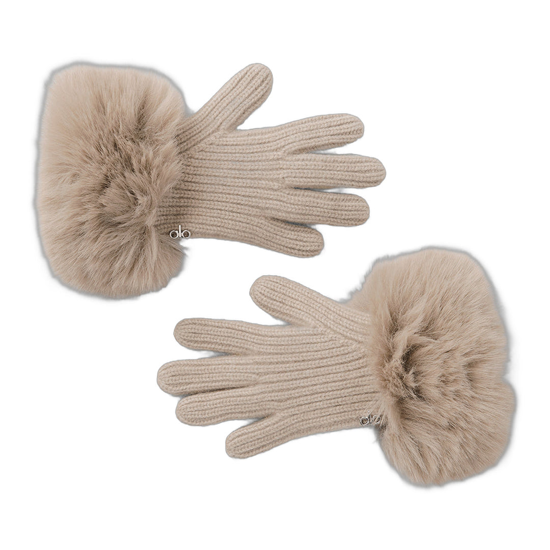 alo Courchevel Cashmere Gloves - Oat Heather