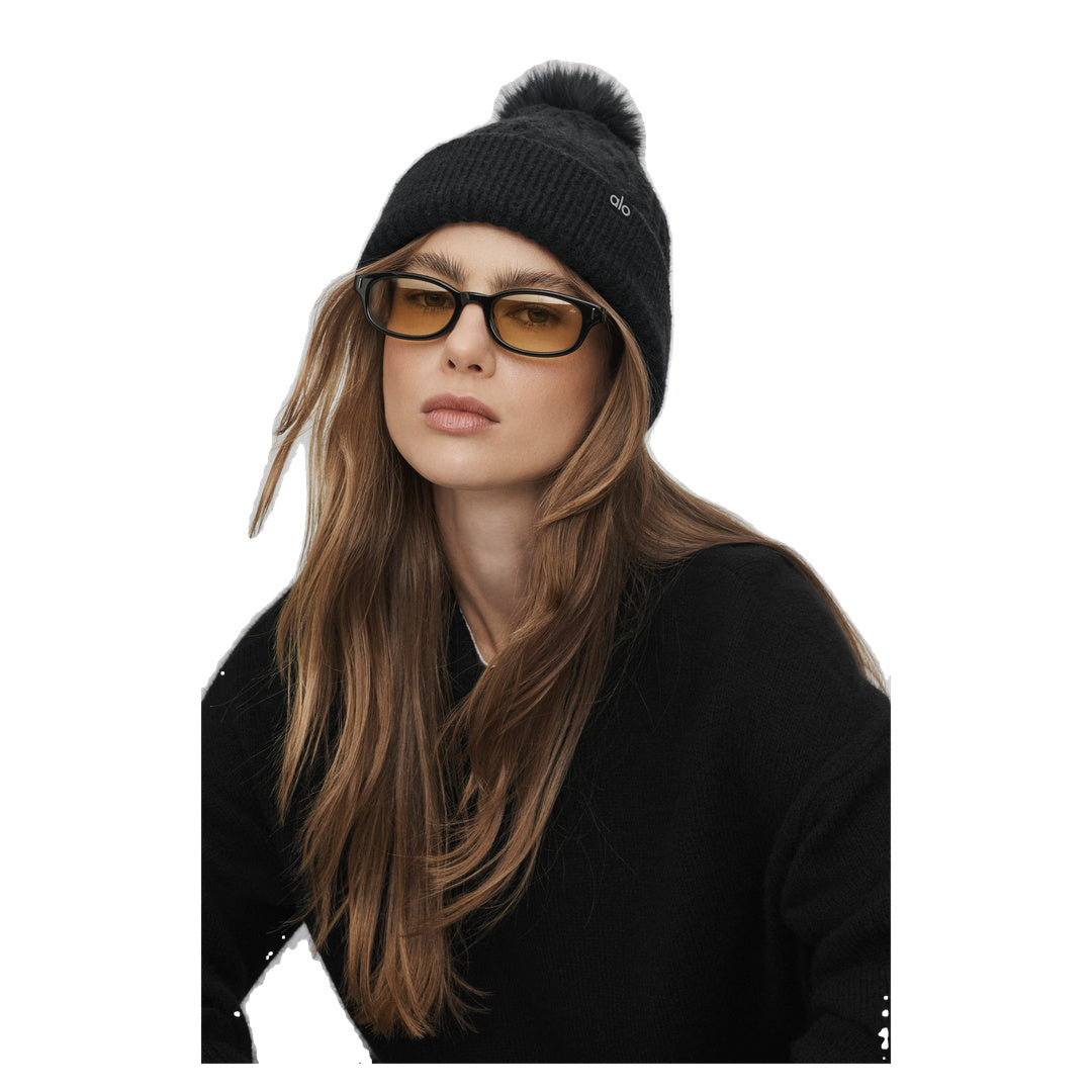 ALO Cable Knit Winter Bliss Beanie - Black