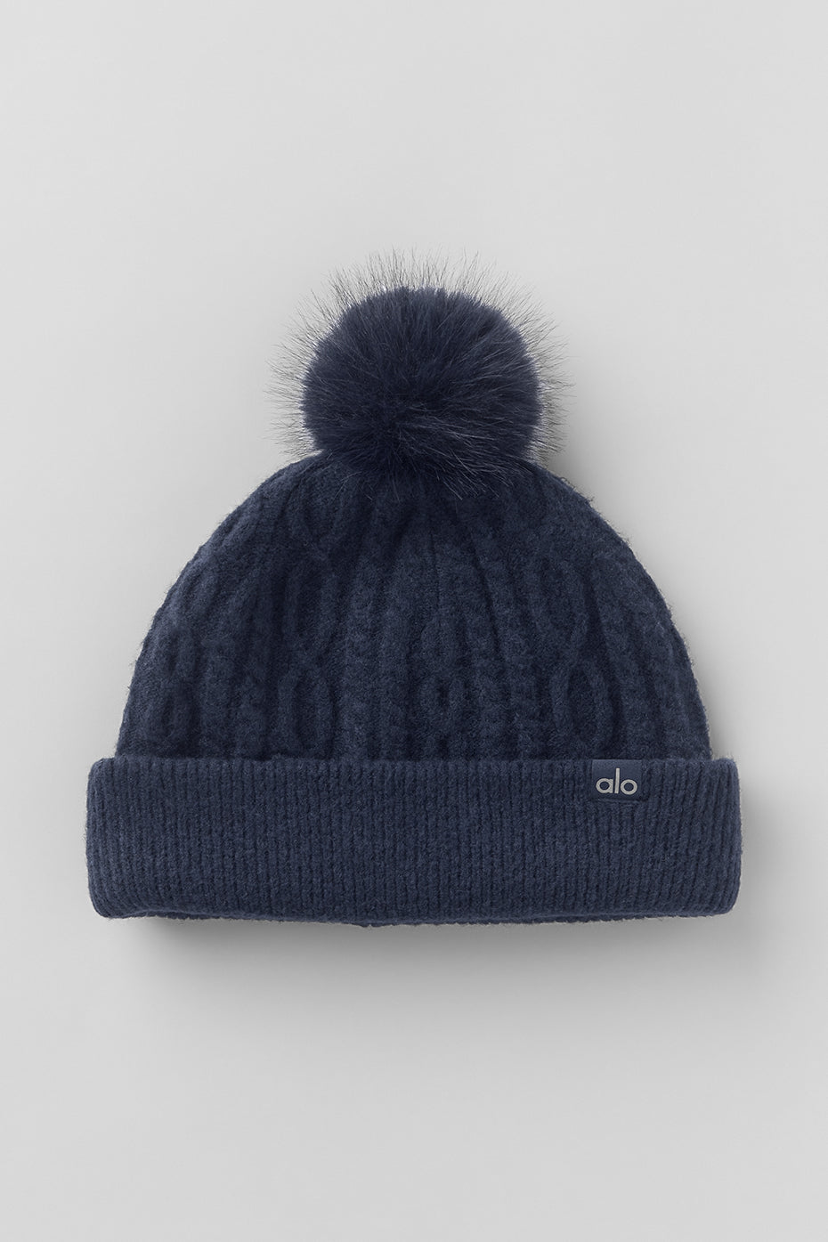 alo Cable Knit Winter Bliss Beanie - Navy