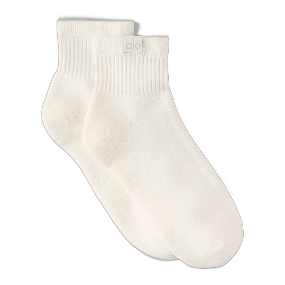 alo Quarter Crew Street Sock - Ivory