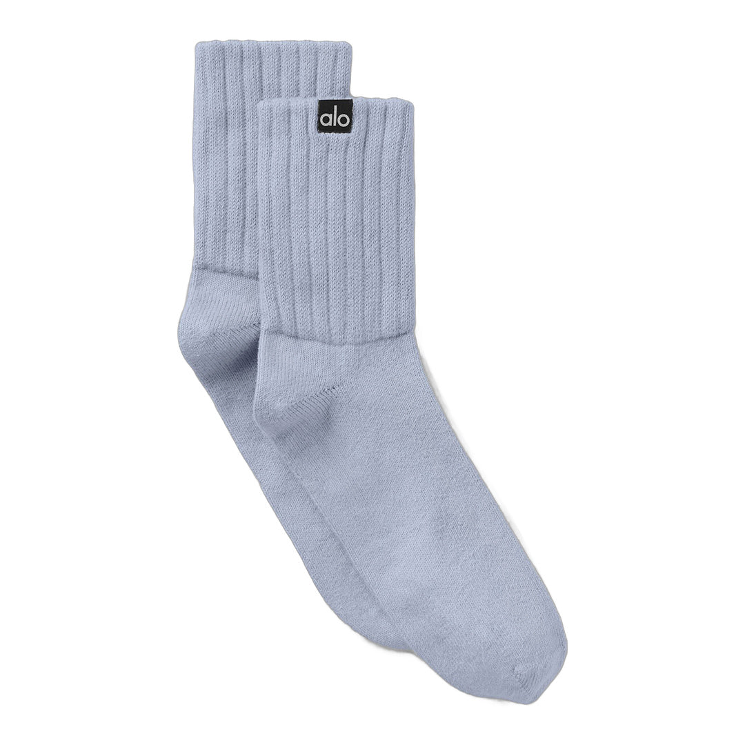 alo Unisex Half-Crew Scrunch Sock - Winter Frost