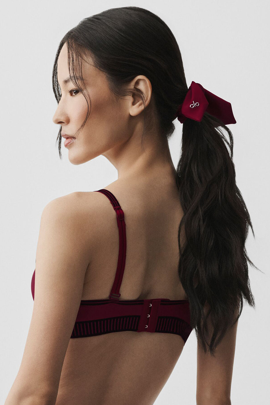 alo Airlift Rhythm Scrunchie - Summer Romance Red