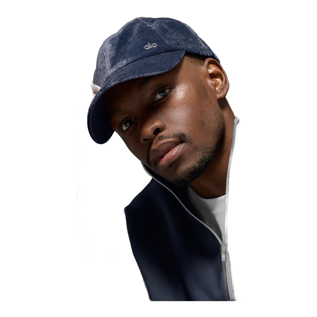 alo Velvet Off-Duty Cap - Navy