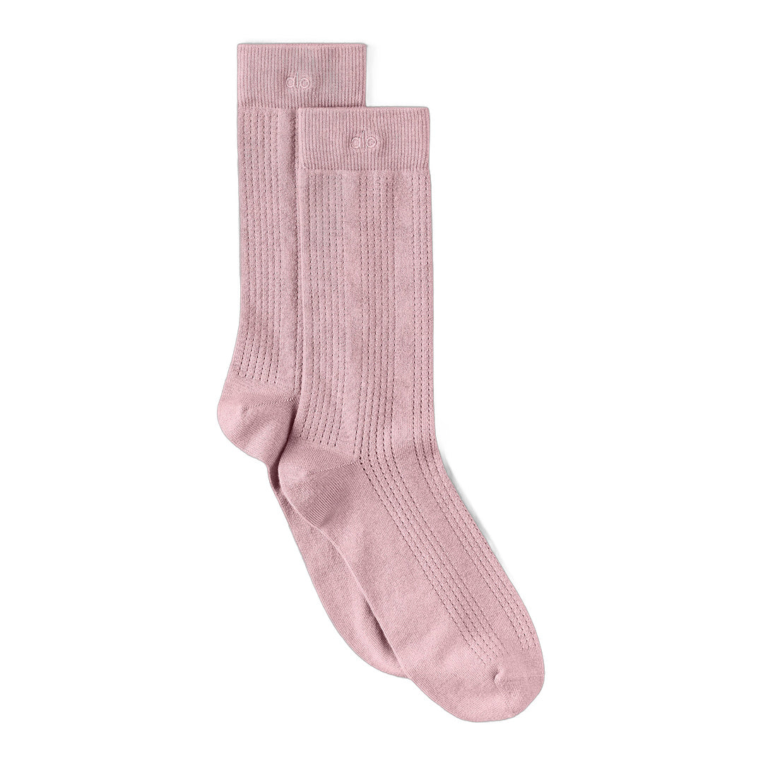 alo Cashmere Mesh Sock - Vintage Pink
