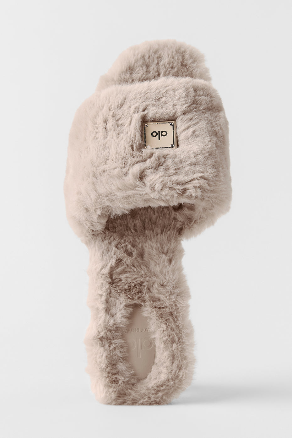 alo ALO Classico Faux Fur Sandal - Oat