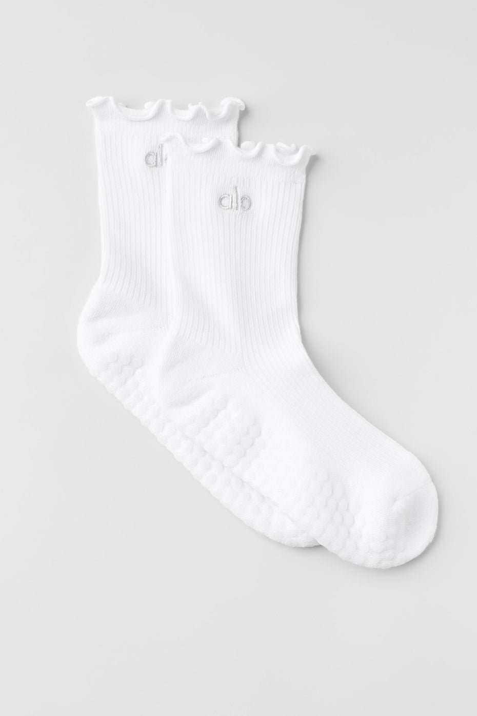 alo Lettuce Edge Grip Sock - White