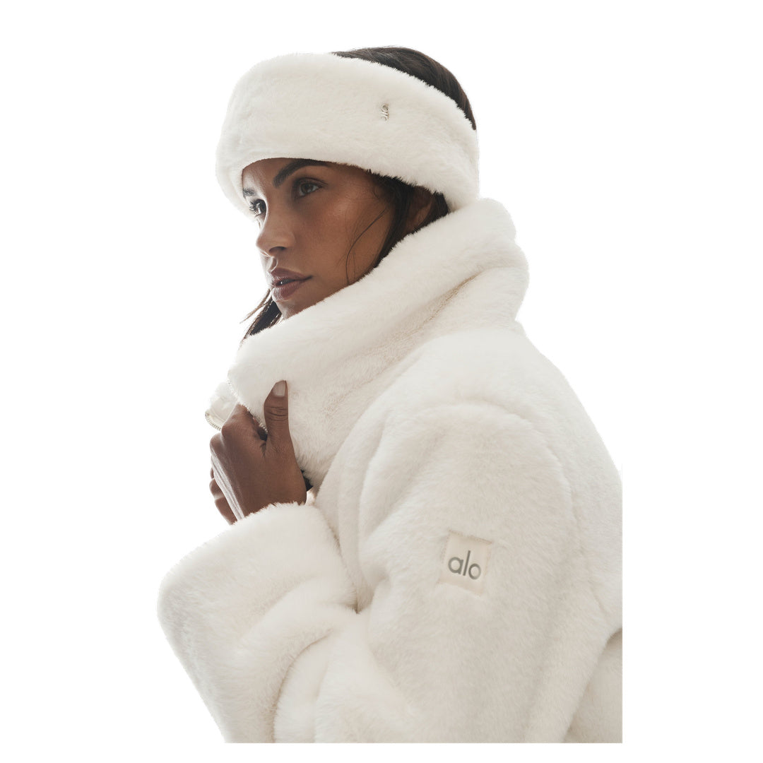ALO Amore Faux Fur Earwarmer - Ivory