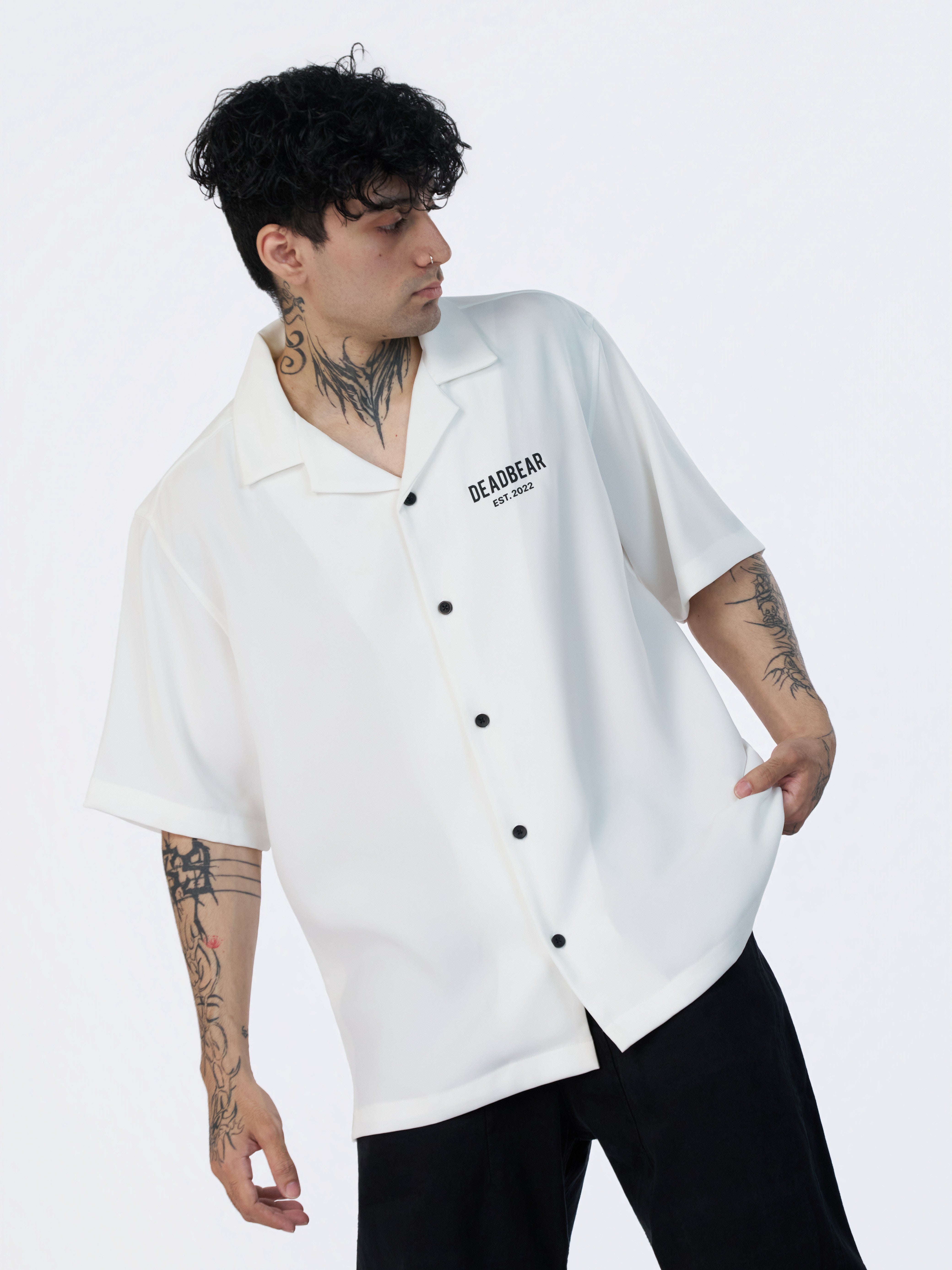 Bowling Shirt White