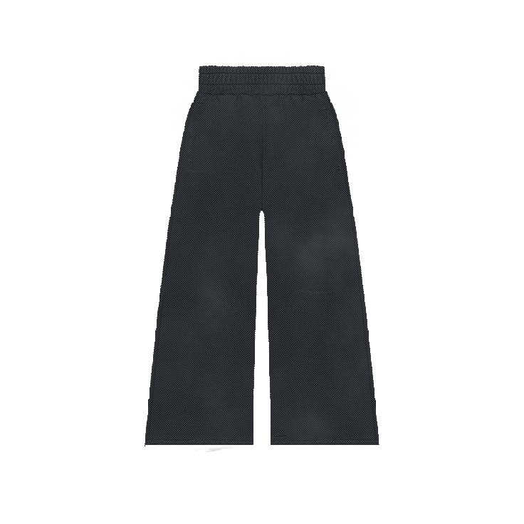 Luxe Pyjama Pants- Acid Charcoal Black