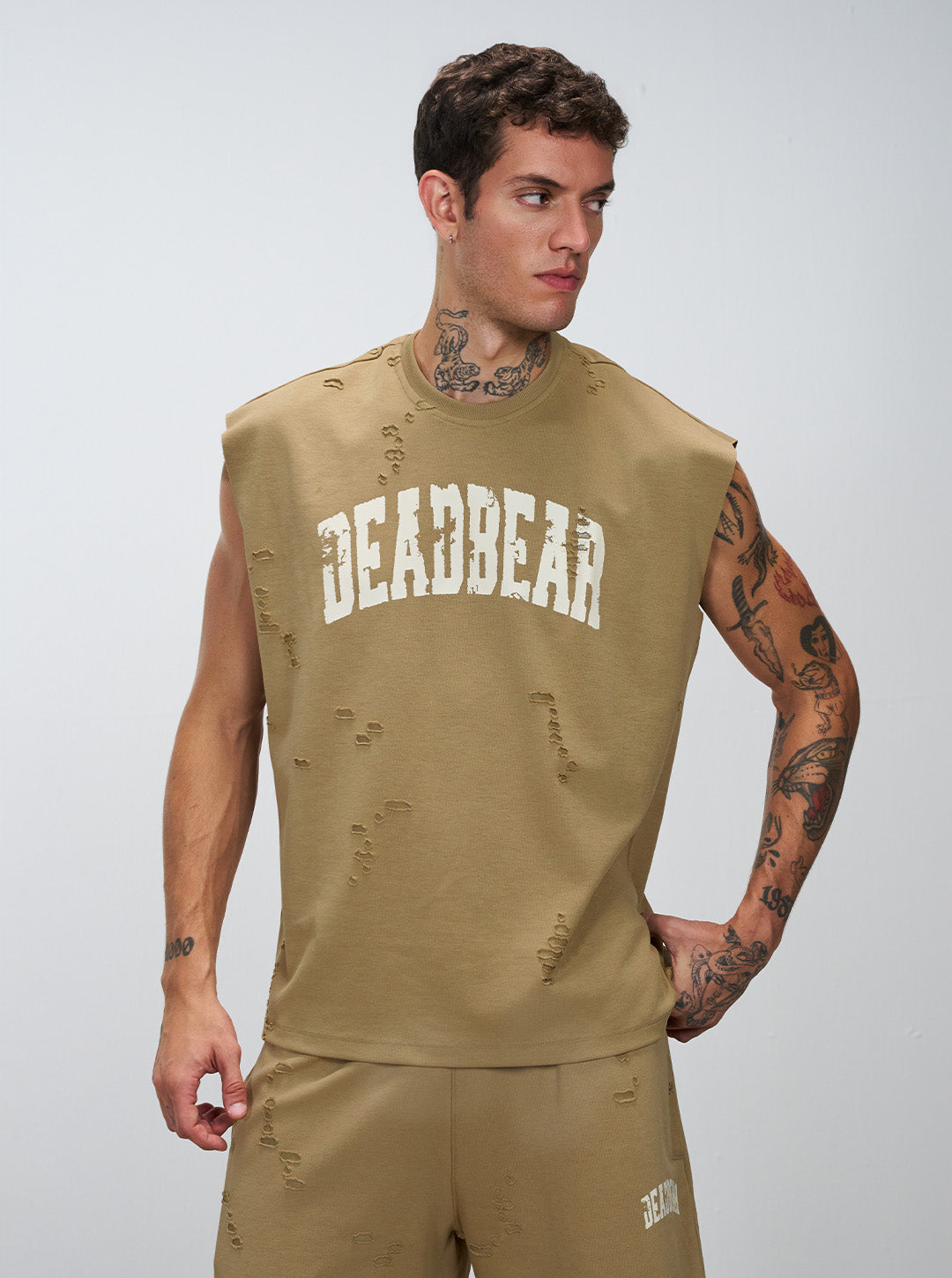 Distressed Brown Tank