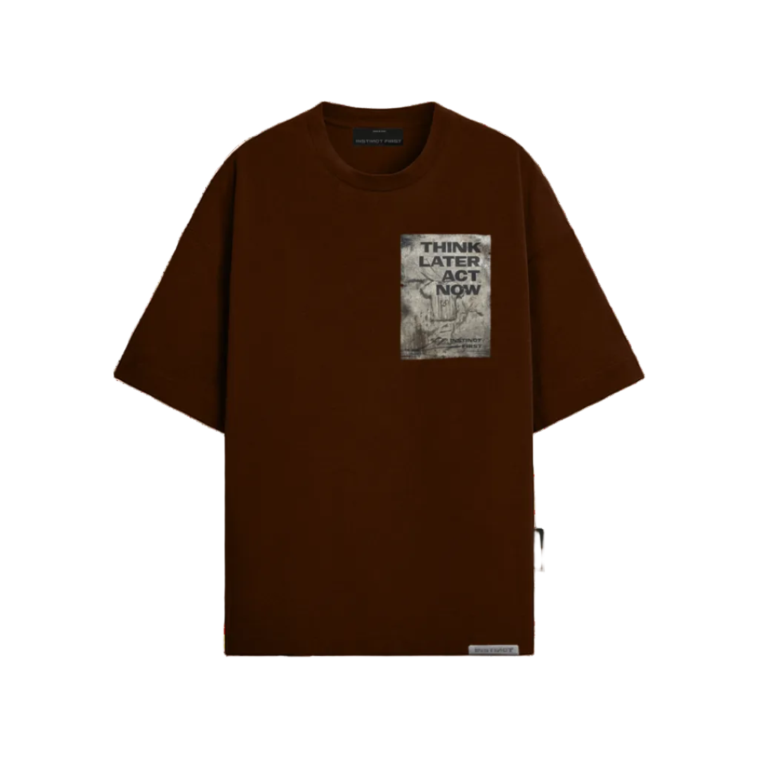 Foil - Oversized T-Shirt (Brown)