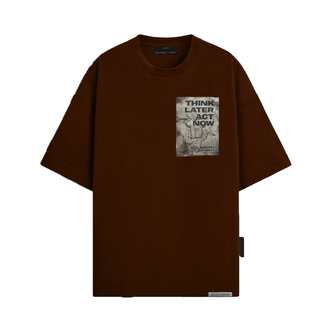 Foil - Oversized T-Shirt (Brown)