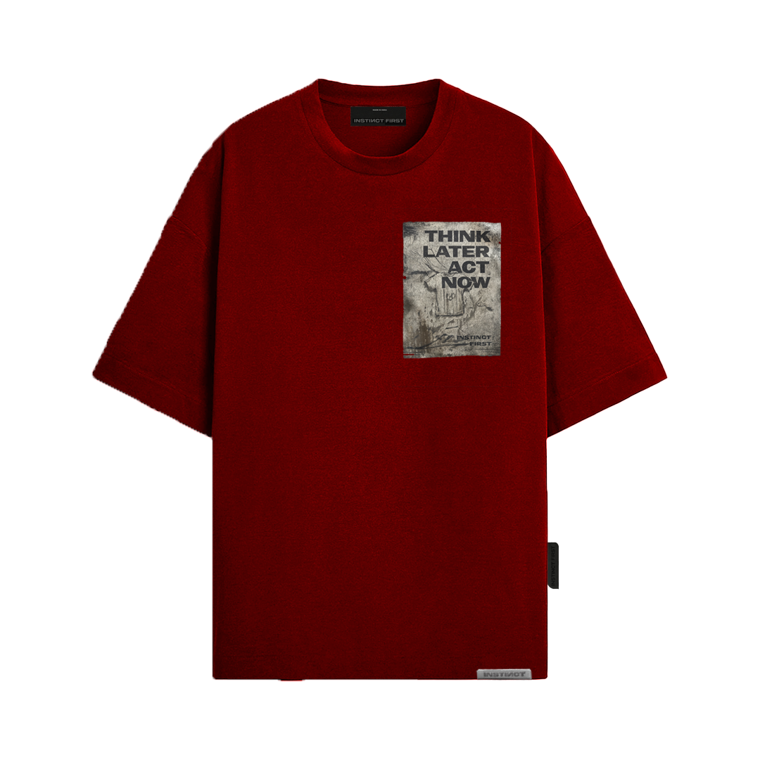 Foil - Oversized T-Shirt (Maroon)