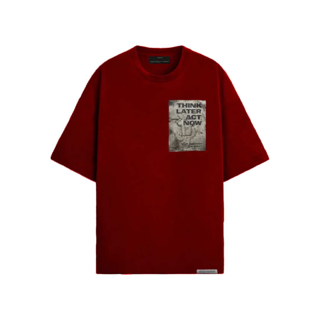 Foil - Oversized T-Shirt (Maroon)