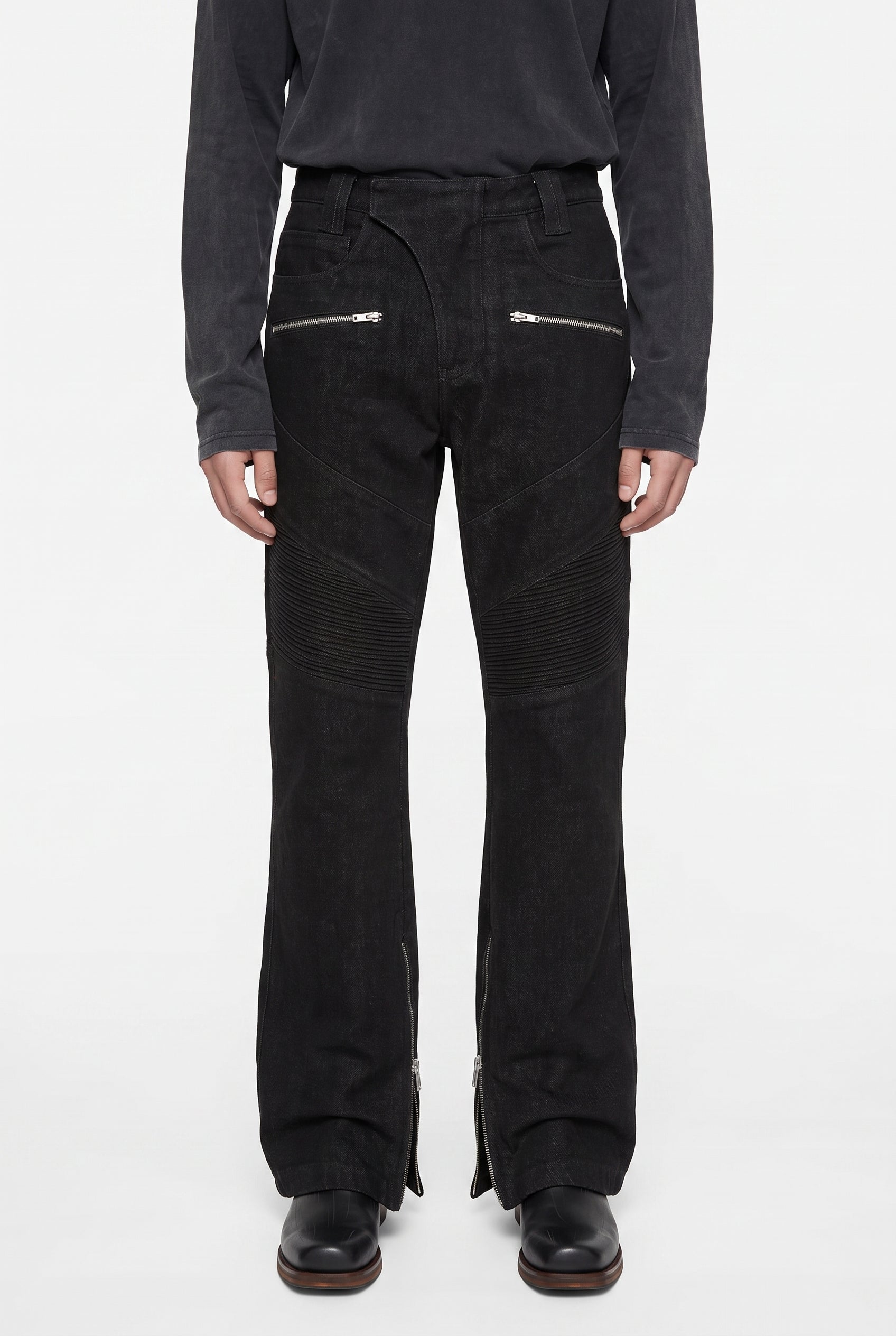 Biker Jeans - Black Slub - RTW