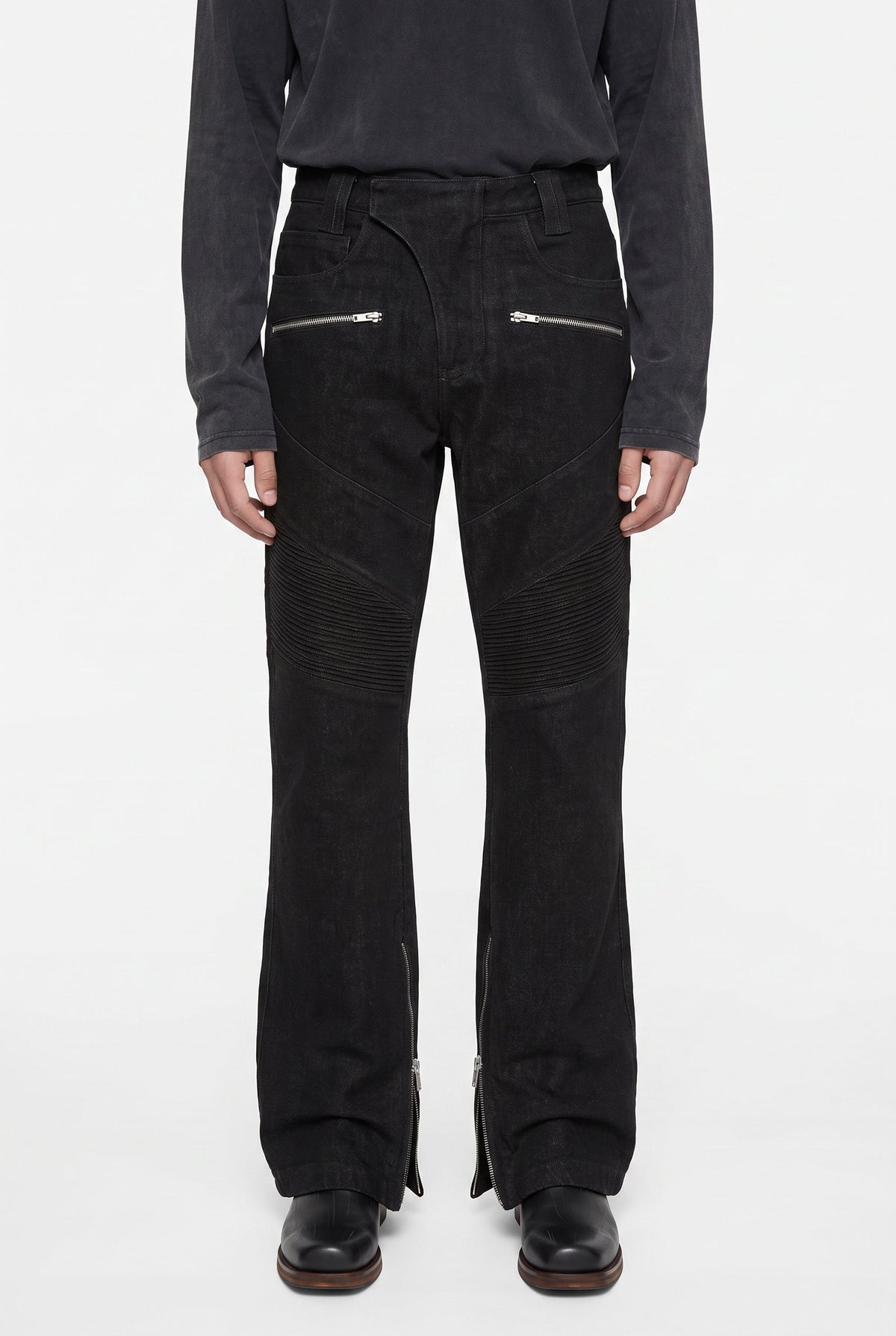 Biker Jeans - Black Slub - RTW