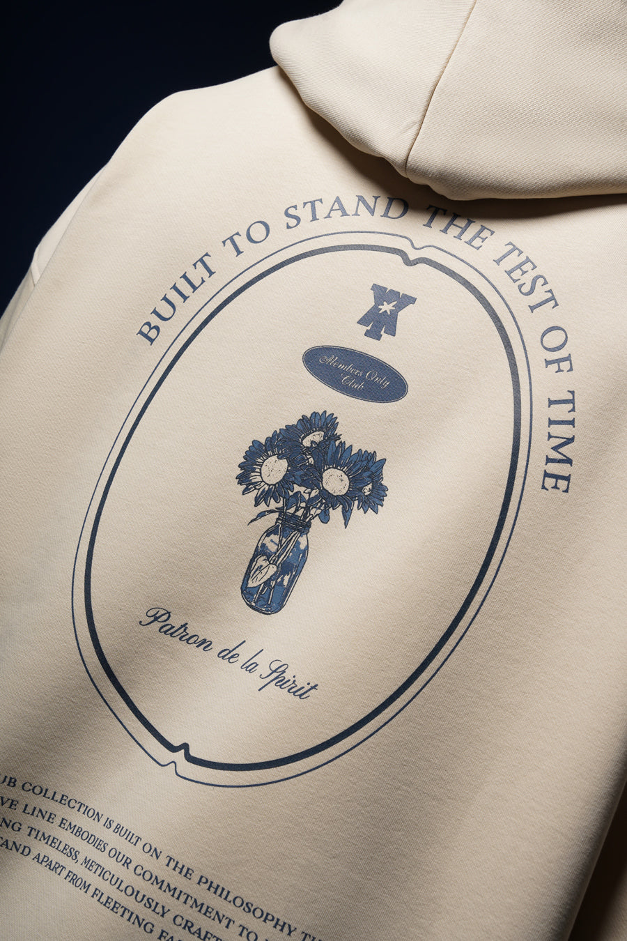 MEMBERS ONLY CLUB – HEIRLOOM TINTED BEIGE HOODIE