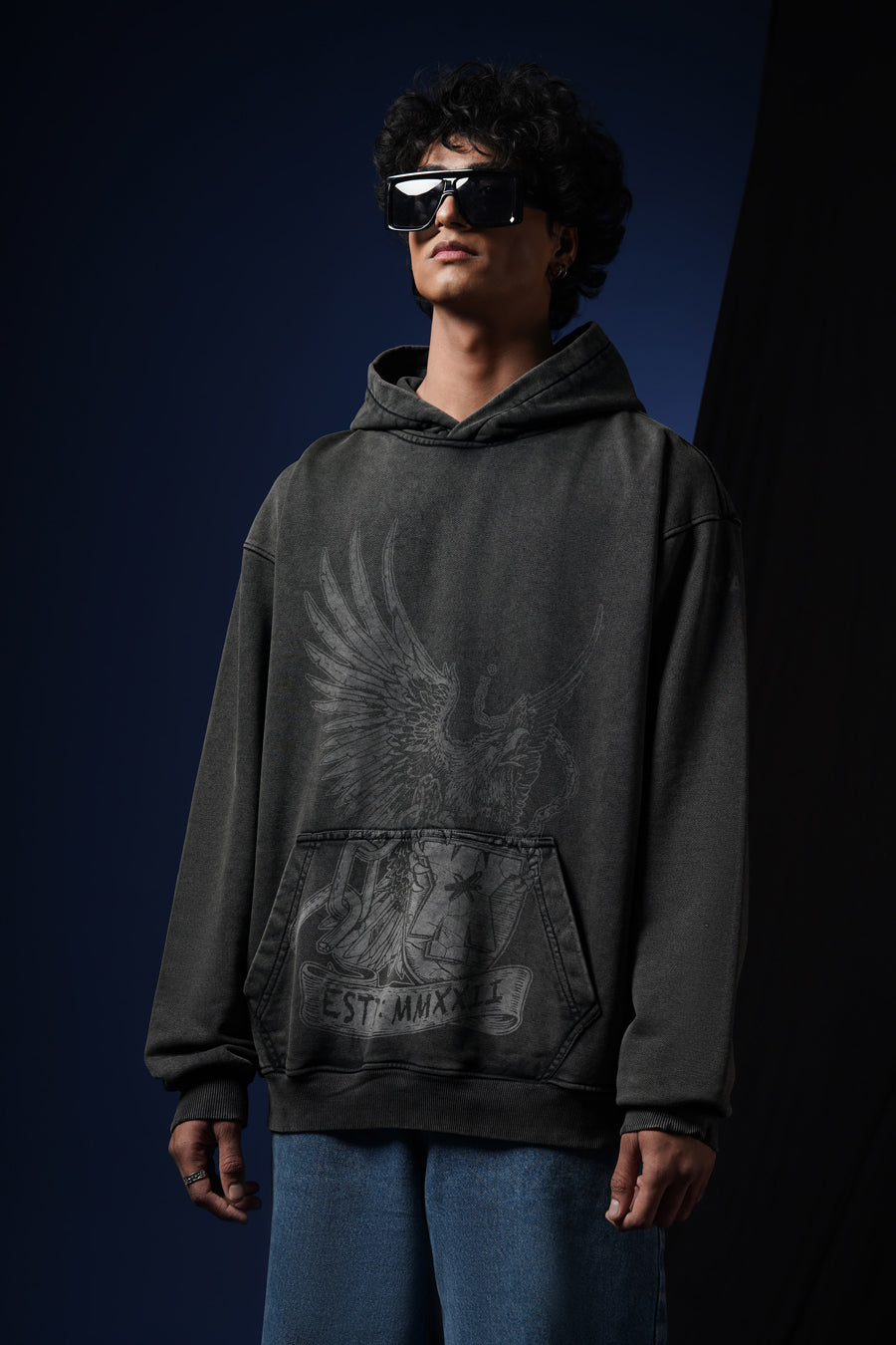 HARP ACID WASH HOODIE