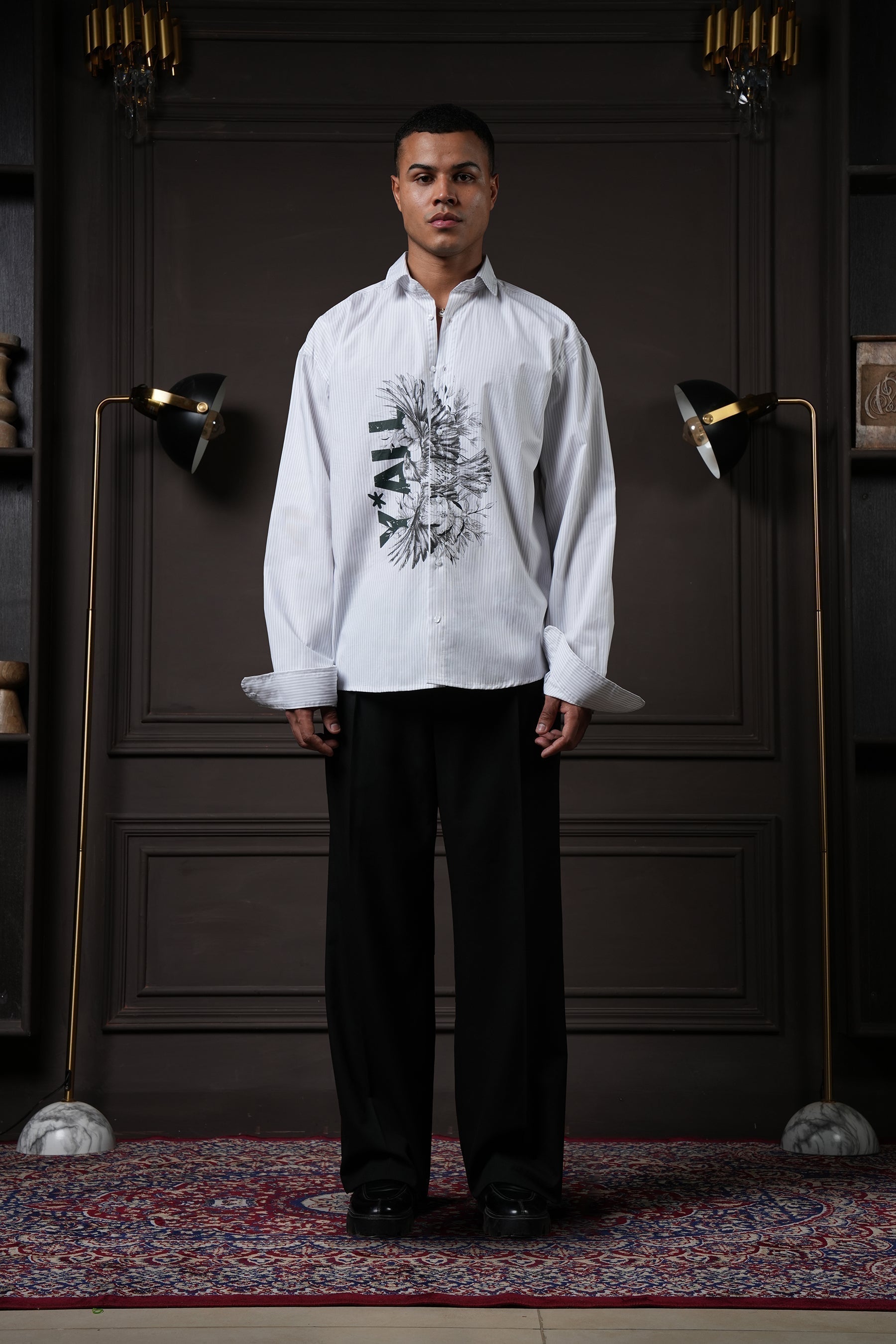 Overlay - Grey Pinstripes