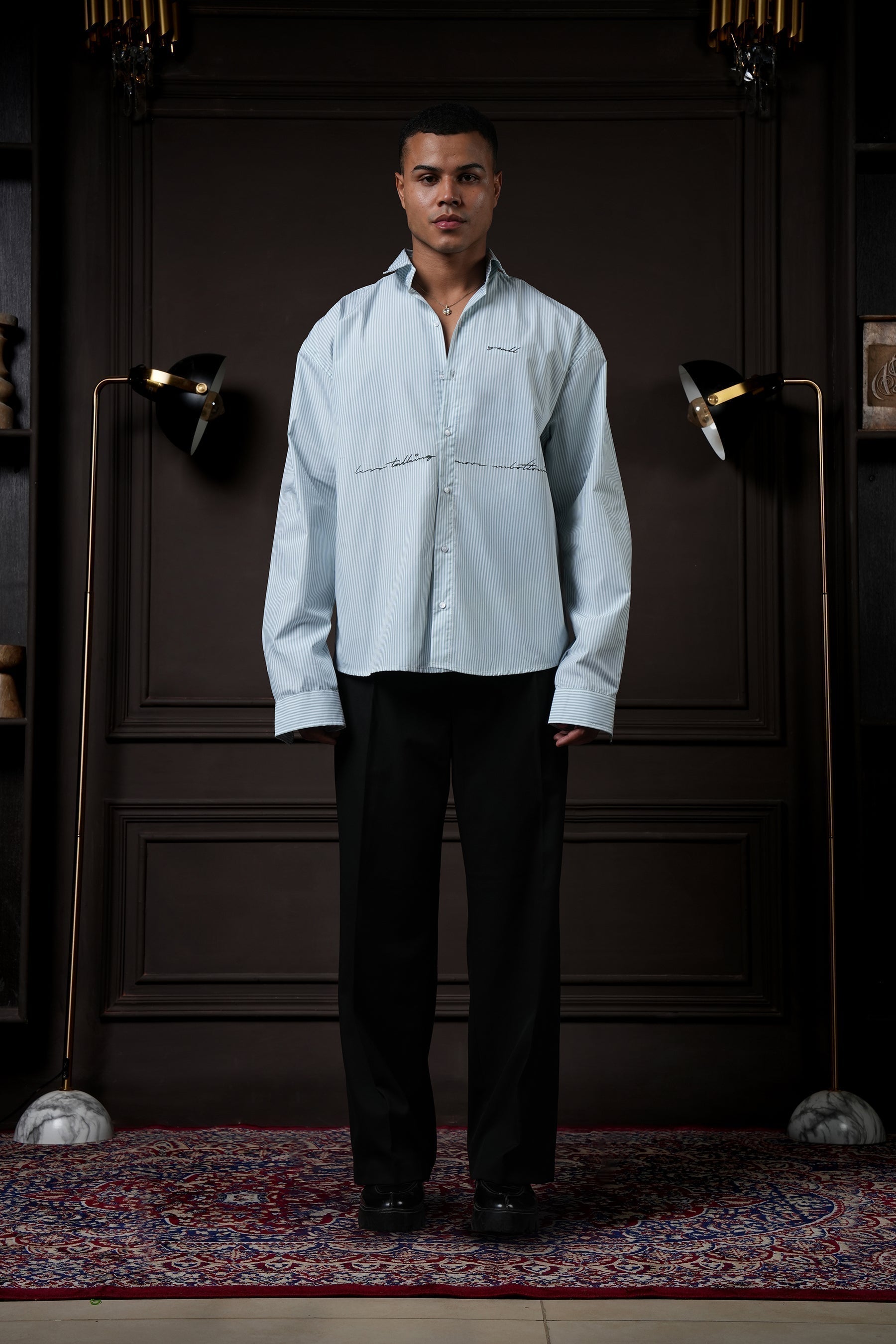 Talk in Line - Pinstripe Shirt