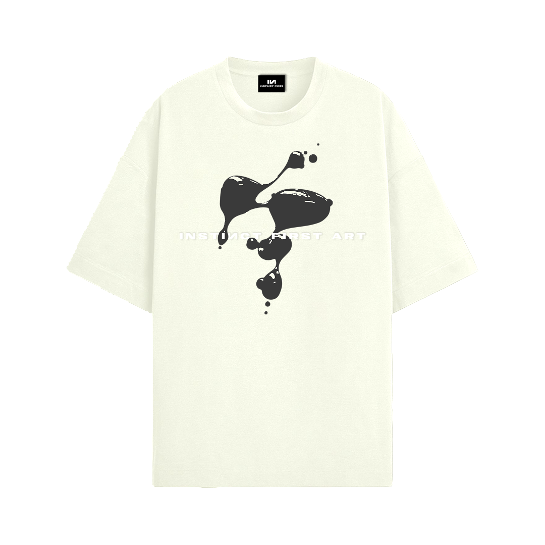 Abstract Art- Oversized T-shirt (White)