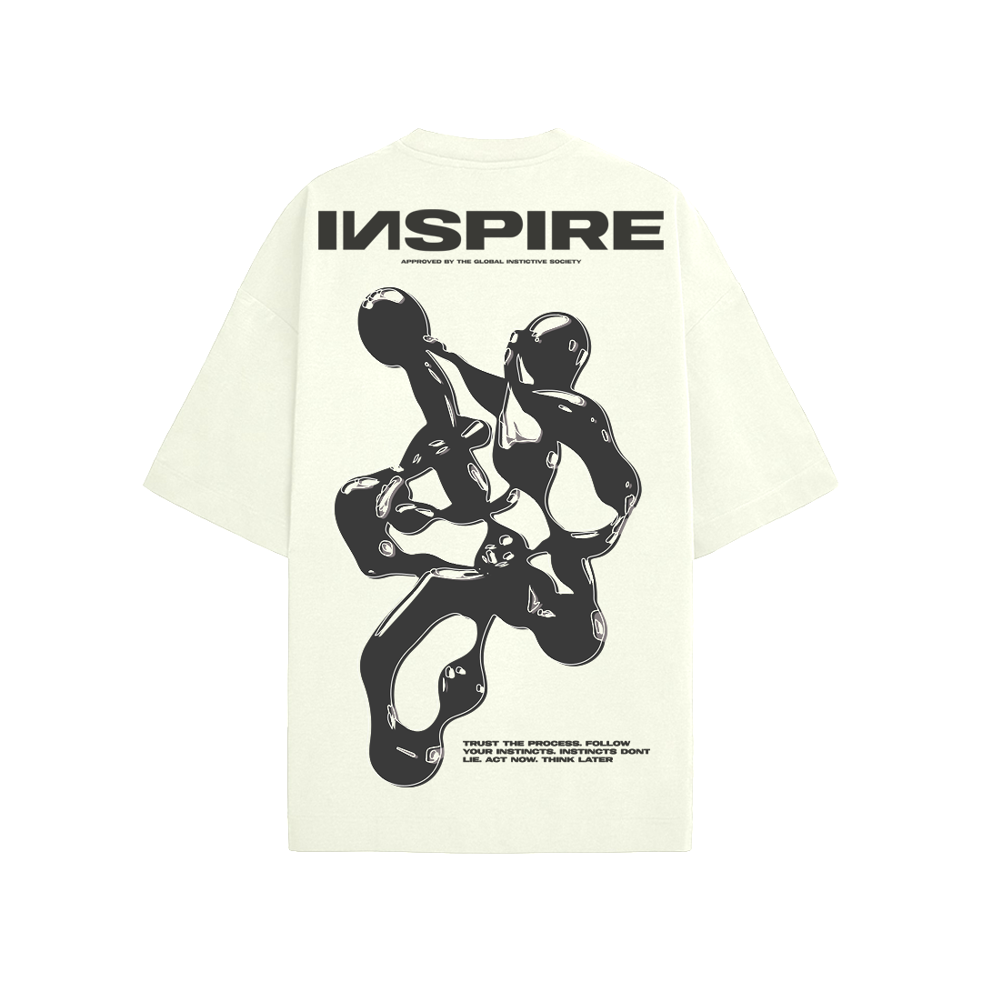 Abstract Art- Oversized T-shirt (White)