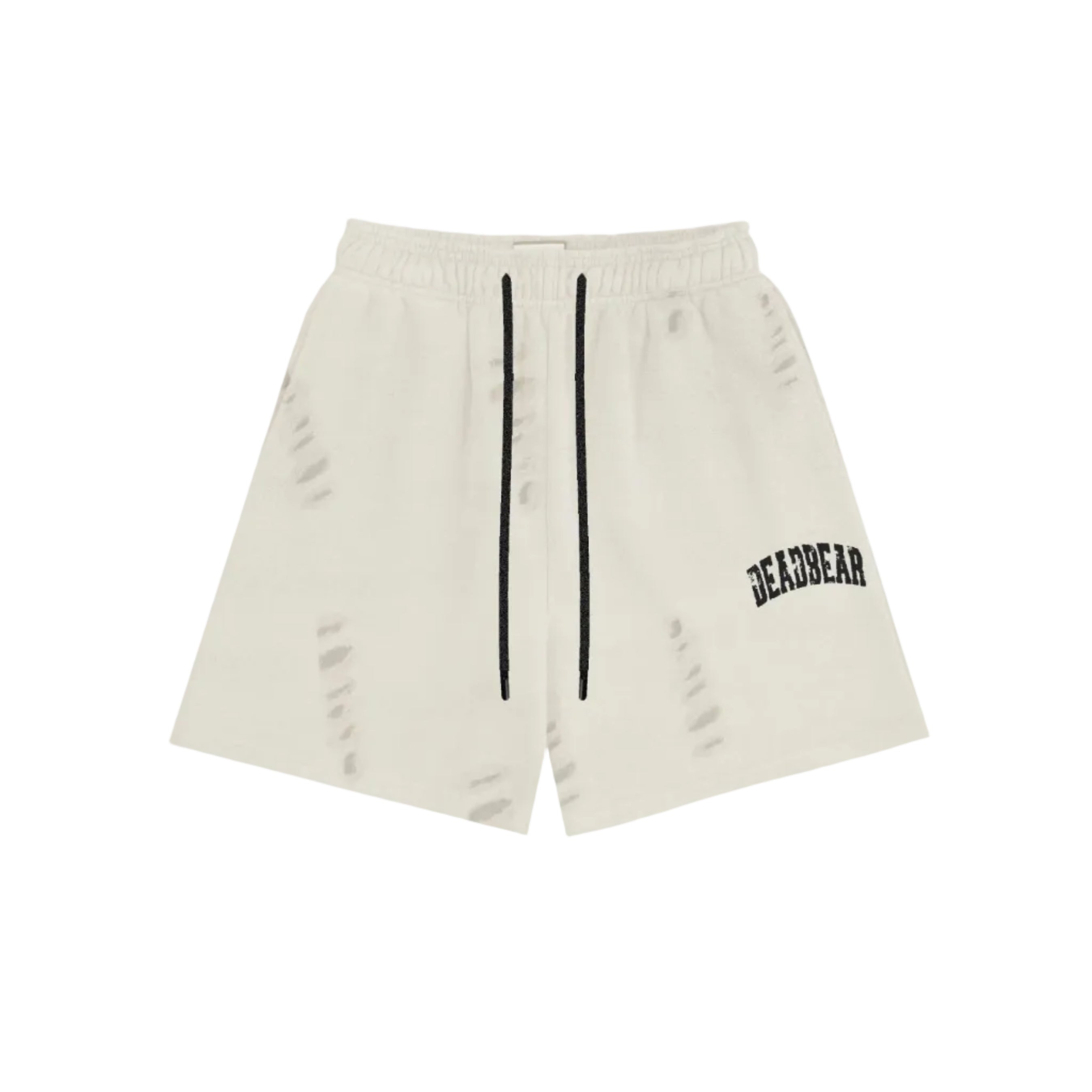 Distressed Cream White Shorts