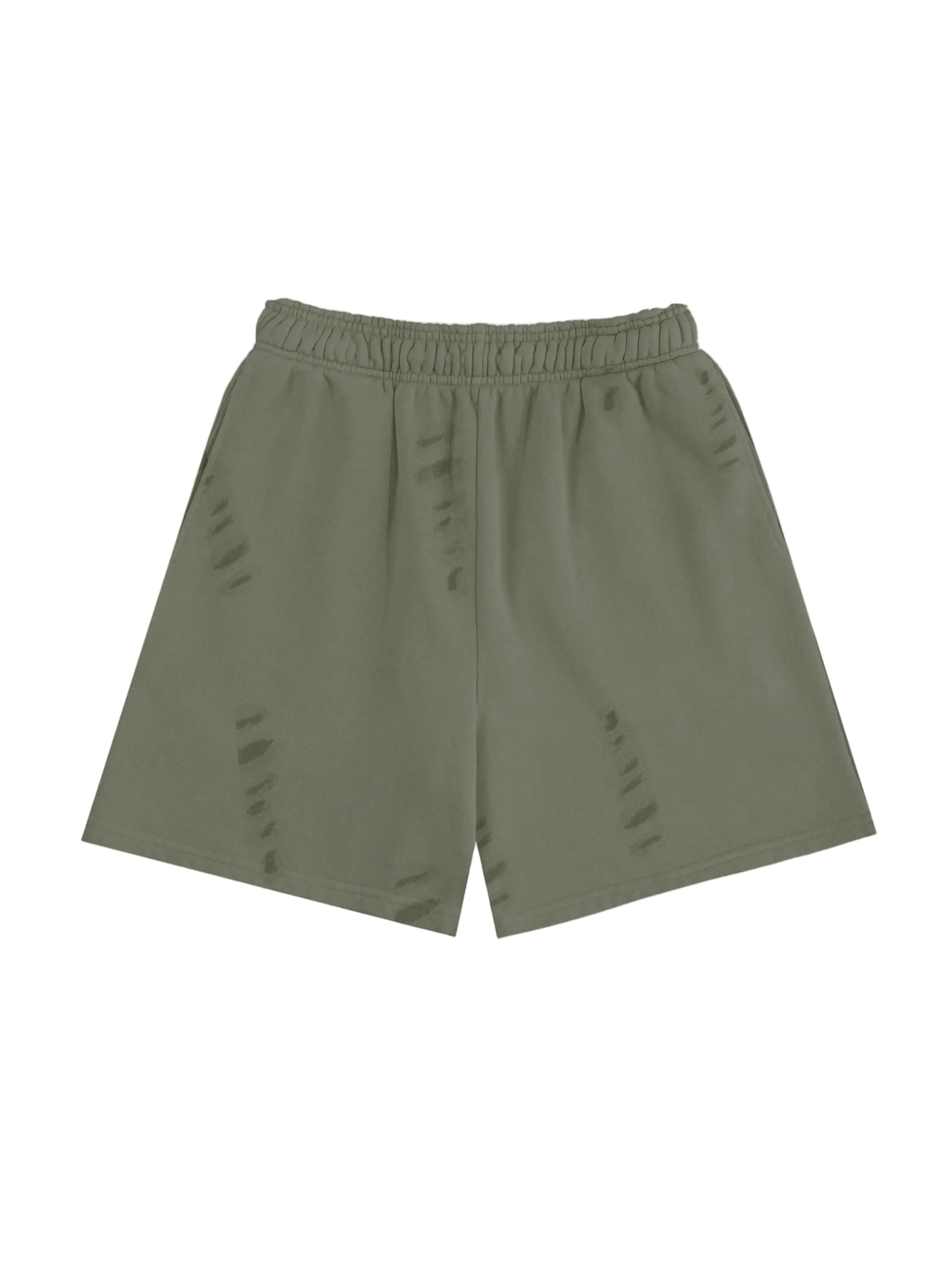 Distressed Olive Shorts