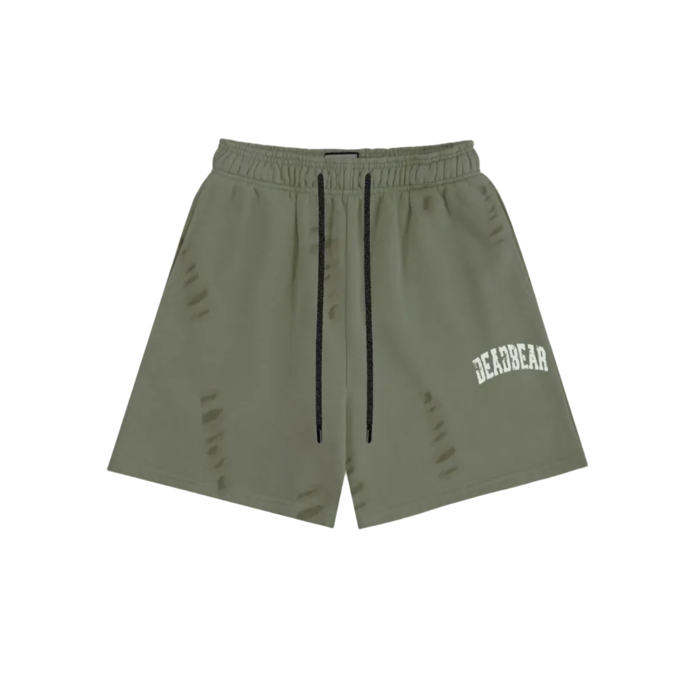 Distressed Olive Shorts