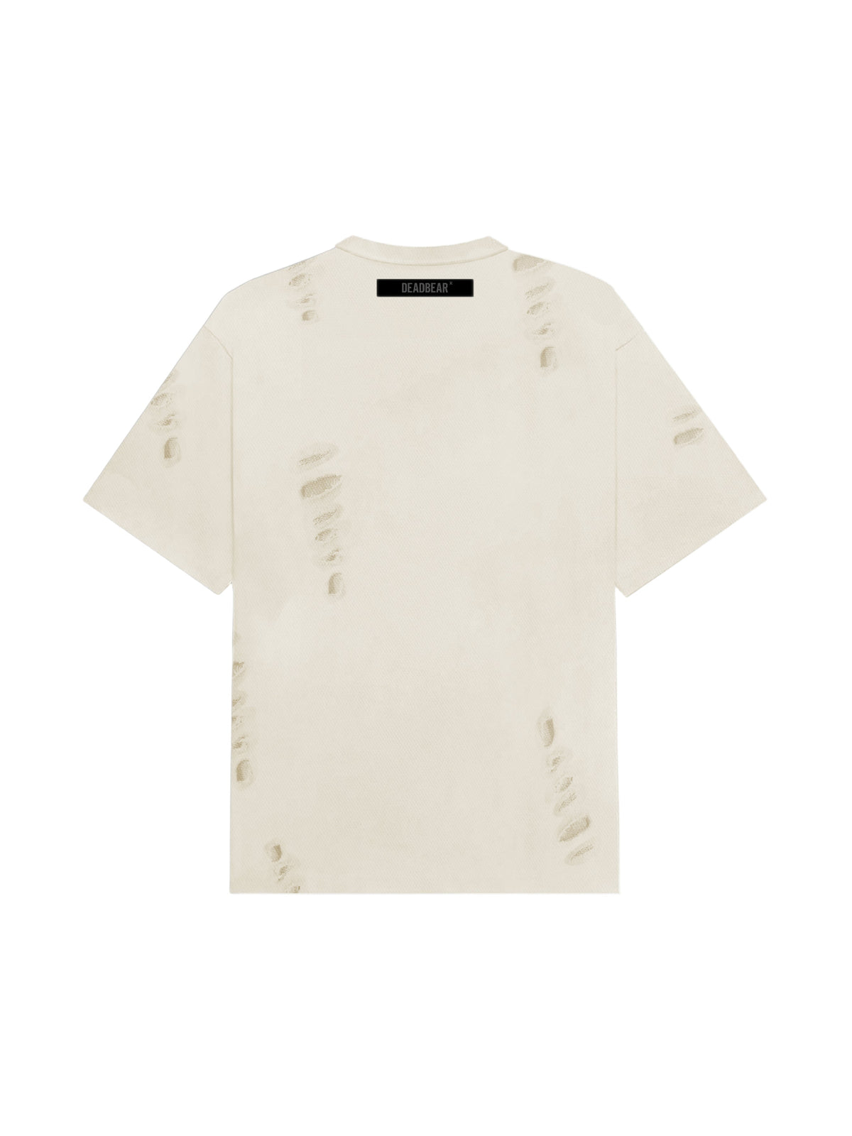 Distressed Cream White Tee